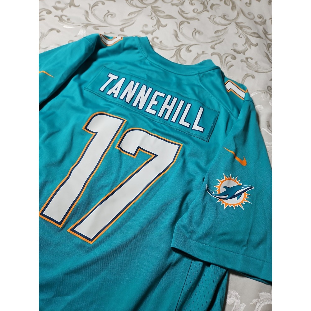 Nike Miami Dolphins Football Jersey Ryan Tannehill 17 NFL On Field Excellent LG